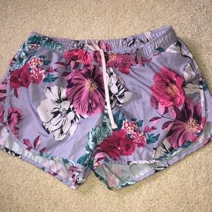 Floral running shorts